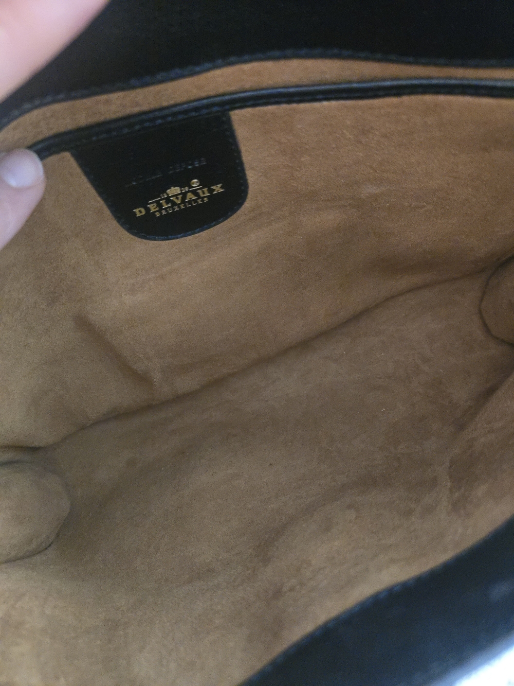 Delvaux Black Leather Clutch with Gold Accent Excellent Condition - Picture 7 of 16